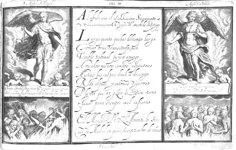 "San Miguel Arcángel y Ángel Custodio, y escenas del infie…