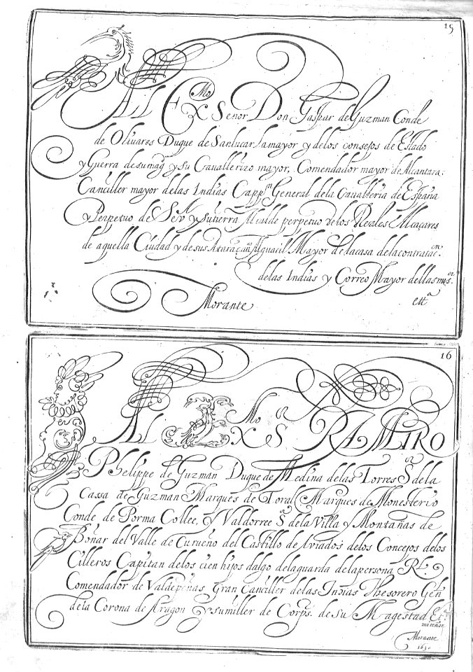 "Adornos caligráficos (Motivos animales, etc.)"