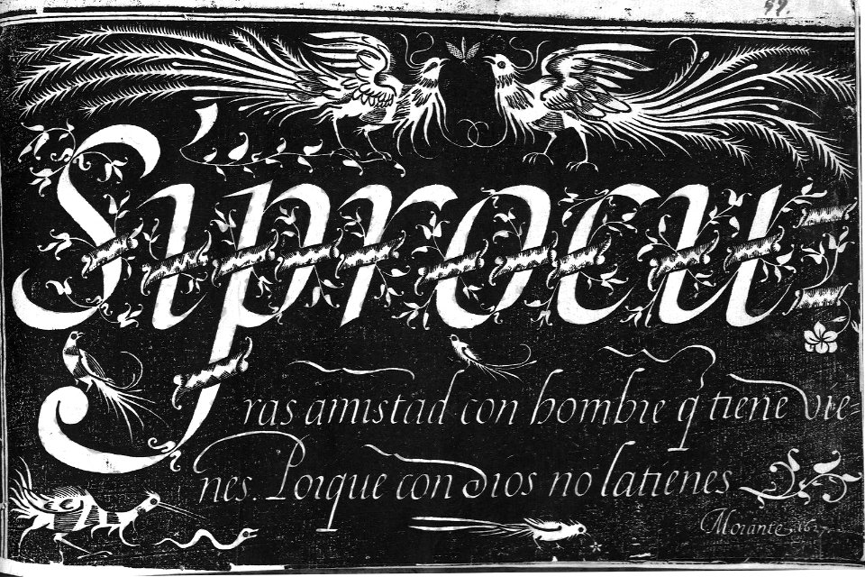 "Adornos caligráficos (Motivos animales, etc.)"
