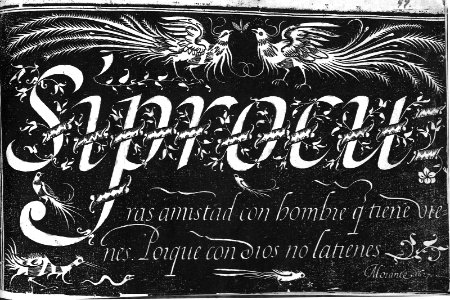 "Adornos caligráficos (Motivos animales, etc.)"