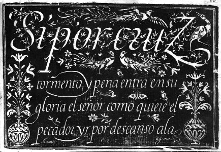 "Adornos caligráficos (Motivos animales, etc.)"