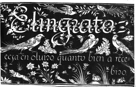 "Adornos caligráficos (Motivos animales, etc.)"
