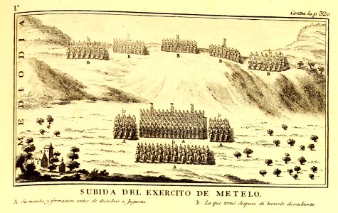 "Subida del exercito de Metelo"
