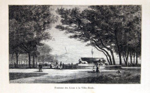 Fontaine des Lions à la Villa-Reale
