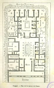 Pompéi. - Plan de la maison de Pansa.
