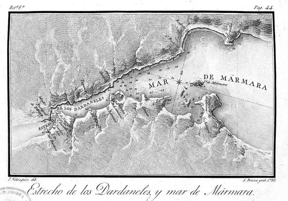 "Estrecho de los Dardaneles y mar de Mármara / J. Velazque…
