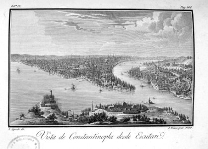 "Vista de Constantinopla desde Escutari / A Aguado dib.; S…. Free illustration for personal and commercial use.