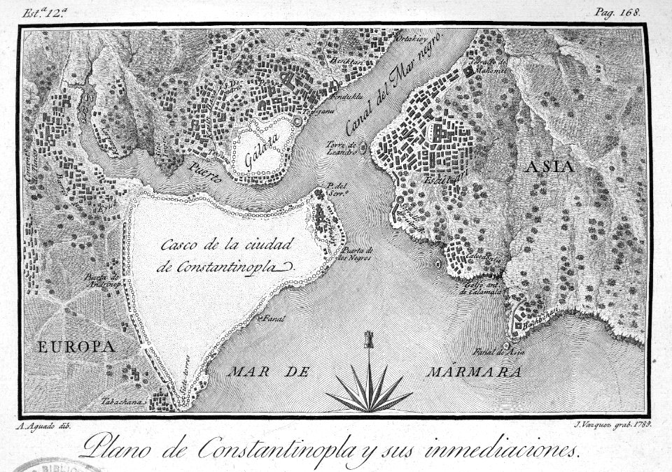 "Plano de Constantinopla y sus inmediaciones / A. Aguado d…