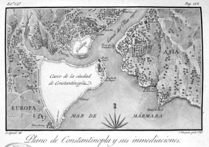 "Plano de Constantinopla y sus inmediaciones / A. Aguado d…