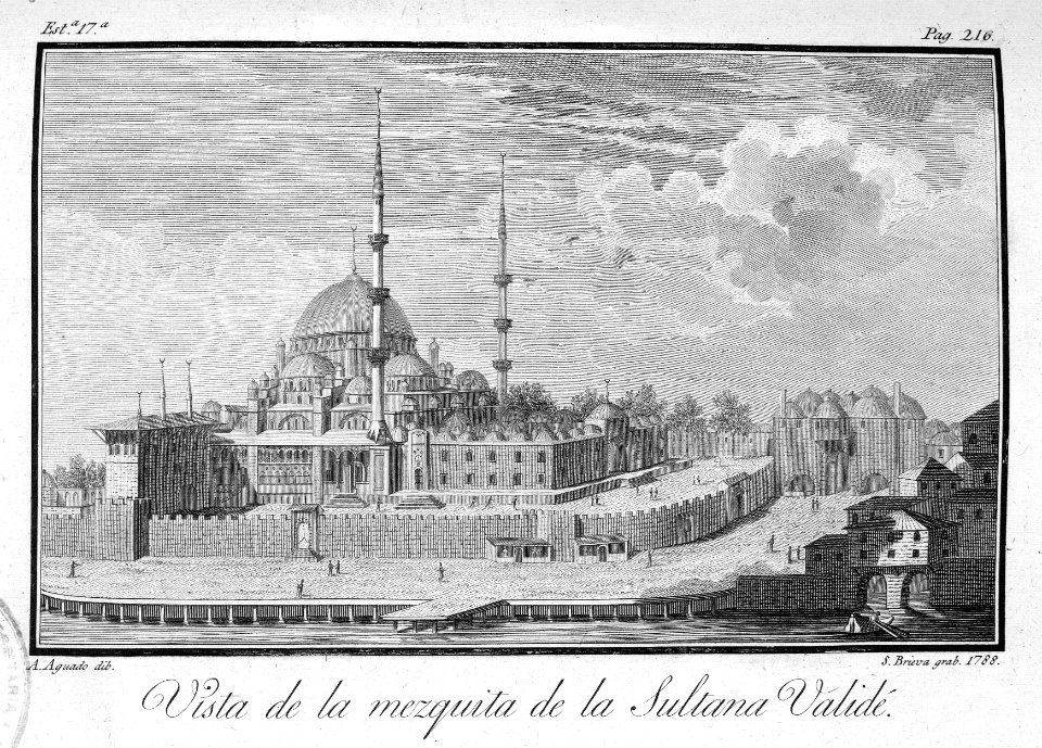 "Vista de la mezquita de la Sultana Validé"