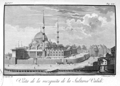 "Vista de la mezquita de la Sultana Validé"