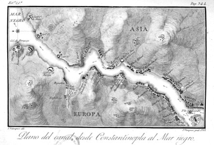 "Plano del canal desde Constantinopla al Mar negro / J. Ve…