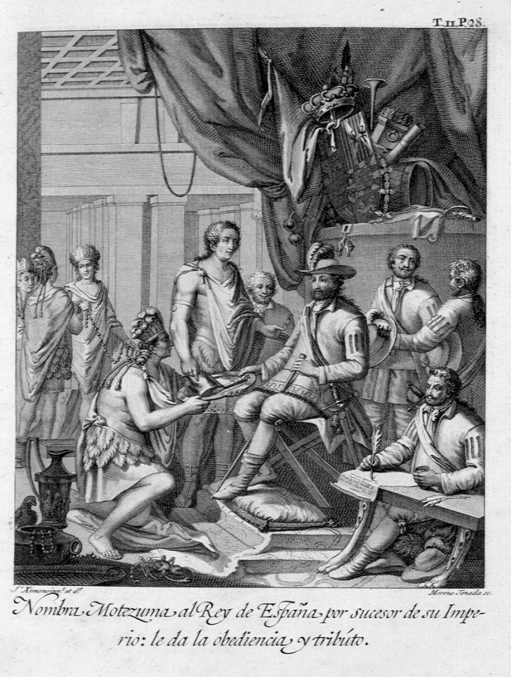 "Nombra Motezuma al Rey de España, por sucesor de su Imper…