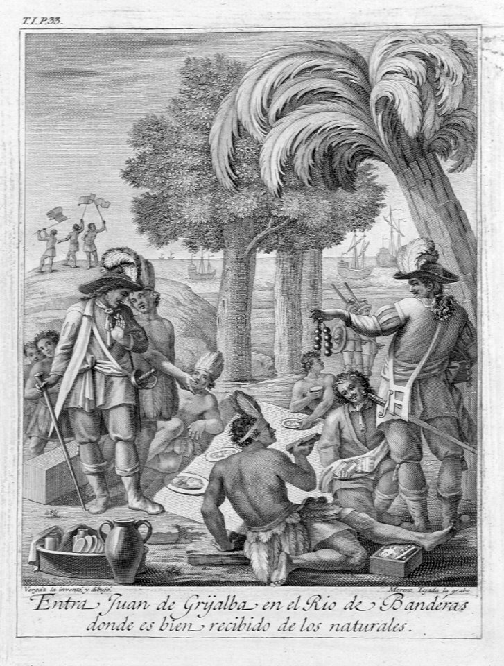 "Entra Juan de Grijalba en el Rio de Banderas donde es bie…