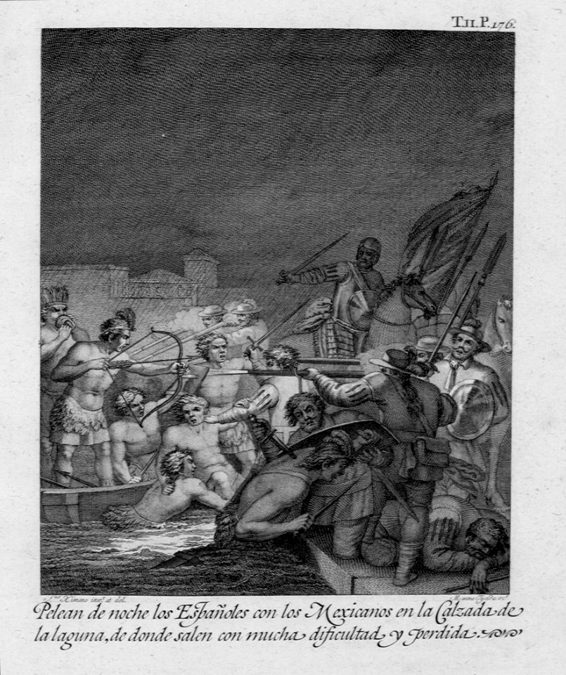 "Pelean de noche los Españoles con los Mexicanos en la Cal…