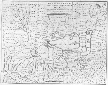 "Mapa de las lagunas rios y lugares que circundan a Mexico…