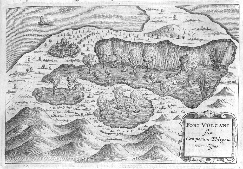 "Fori Vulcani sive camporum Phlegra Orum typus."