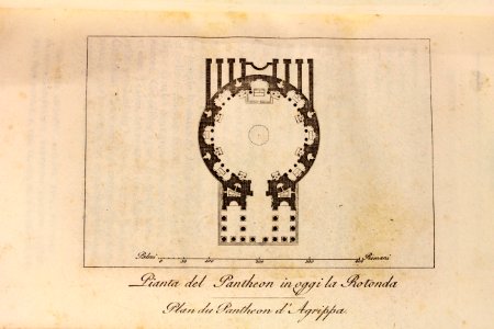 "Pianta del Pantheon in oggi la Rotonda, Plan du Pantheon …