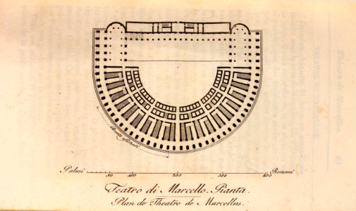 "Teatro di Marcello Pianta, Plan de Theatro de Marcellus"