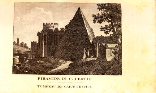 "Piramide di C. Cestio, Tombeau de Caius Cestius"