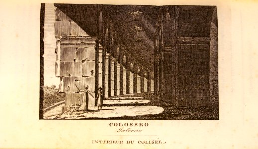 "Colosseo, interno, Interieur du Colisée"