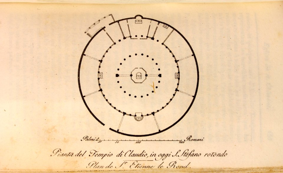 "Pianta del Tempio di Claudio, in oggi S. Stefano rotondo,…