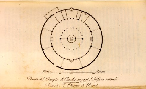 "Pianta del Tempio di Claudio, in oggi S. Stefano rotondo,…