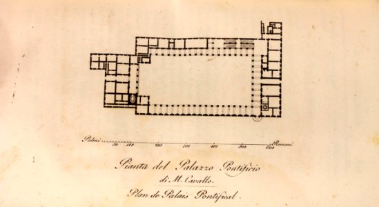 "Pianta del Palazzo Pontificio di M. Cavallo, Plan de Pala…