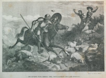 "...se entró por medio del escuadrón de las ovejas..."