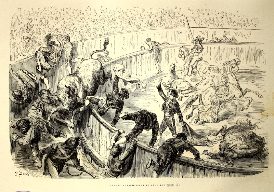 "Taureau franchissant la barrière"
