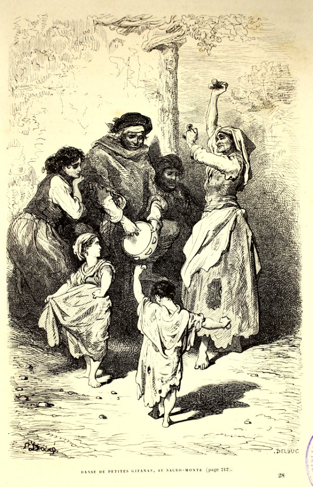 "Danse de petites gitanas, au Sacro-monte"