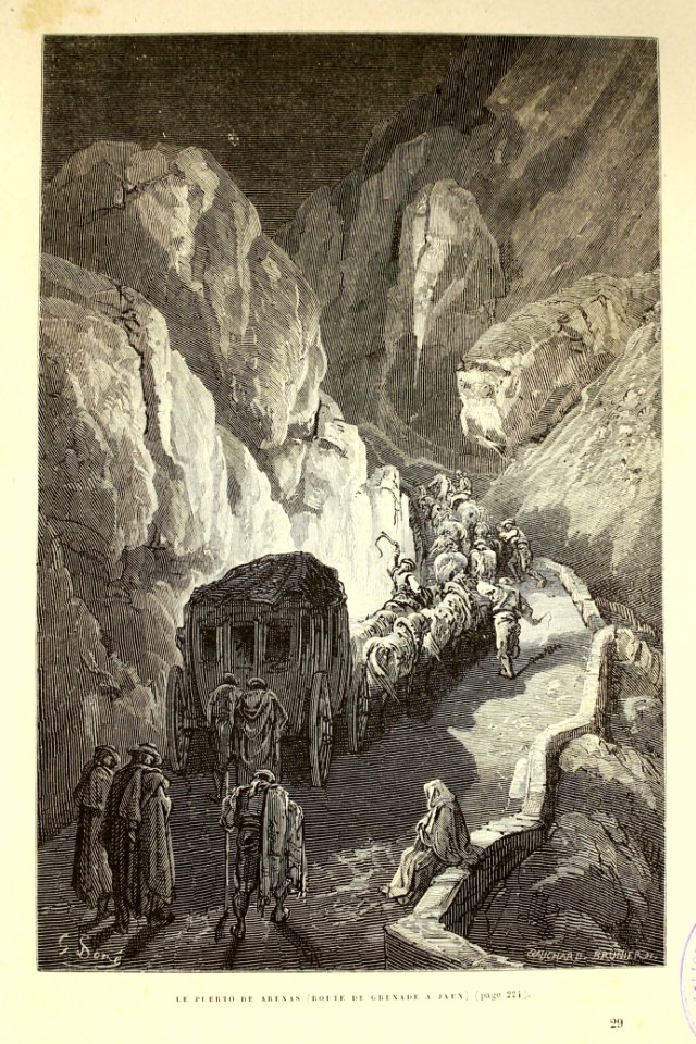 "Le Puerto de Arenas (route de Grenade a Jaen)"