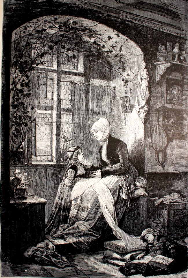 "Escena doméstica de la Edad Media".