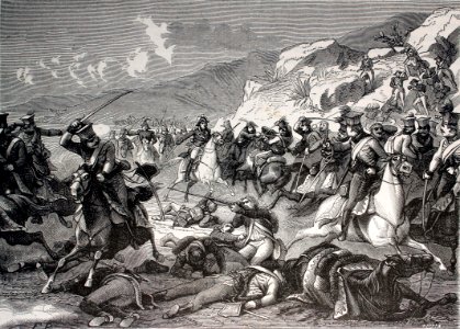 "Massena, con treinta jinetes, carga sobre los húsares aus…