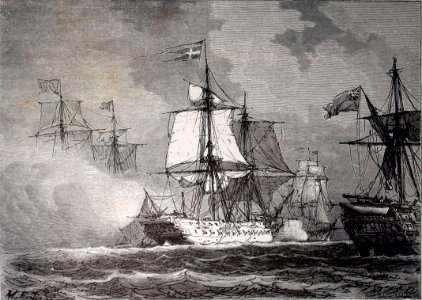 "Captura de la fragata danesa Freya por seis buques de gue…. Free illustration for personal and commercial use.