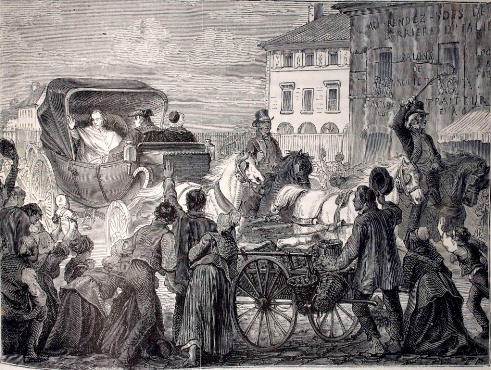 "El Papa Pio VII saliendo de París el 4 de Abril de 1805".…
