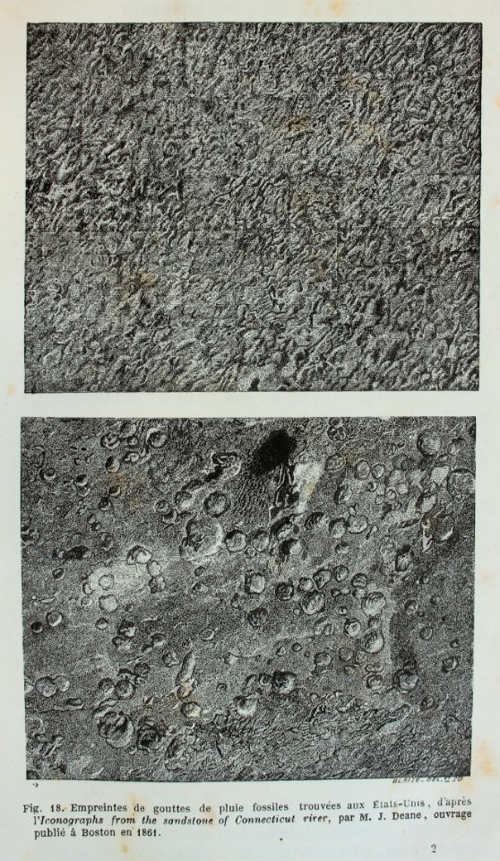 "Empreintes de gouttes de pluie fossiles trouvées aux Etat…