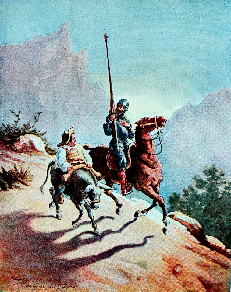 "Mire vuestra merced, señor caballero andante, que no se l…