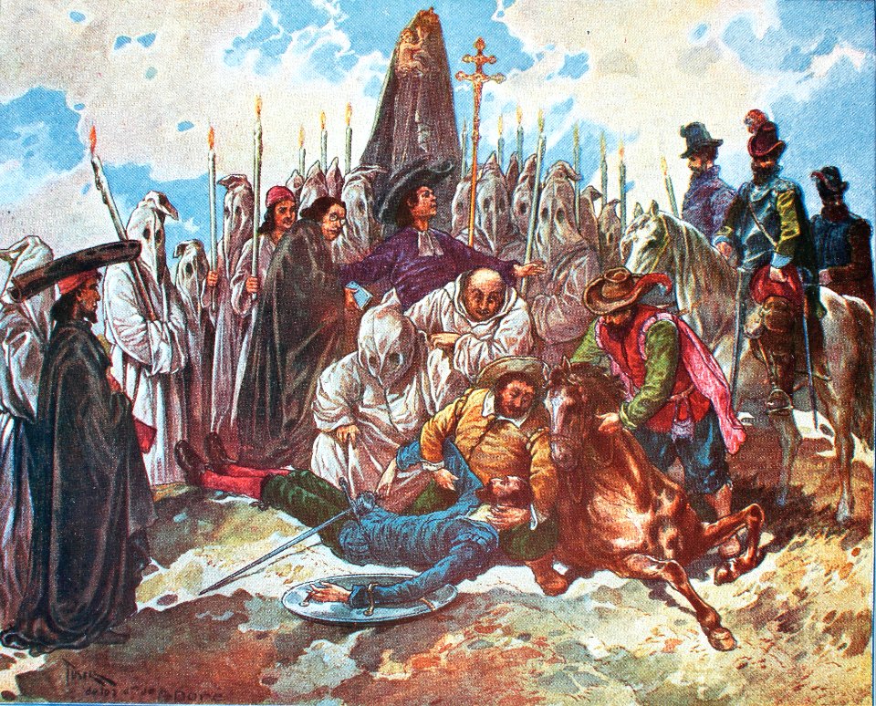"Con las voces y gemidos de Sancho revivió don Quijote..."…