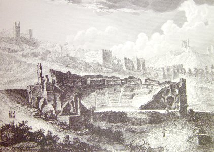 "Vista general de las ruinas del Teatro de Sagunto tomada …