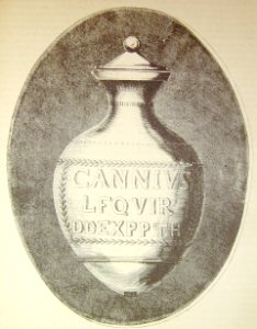 "Vaso que contiene los restos de Cayo Annio...