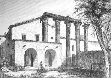"Ruinas del templo de Diana en Mérida".. Free illustration for personal and commercial use.