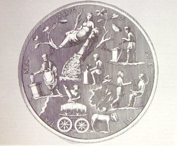"Un plato romano de plata, descubierto en el valle de Otañ…. Free illustration for personal and commercial use.