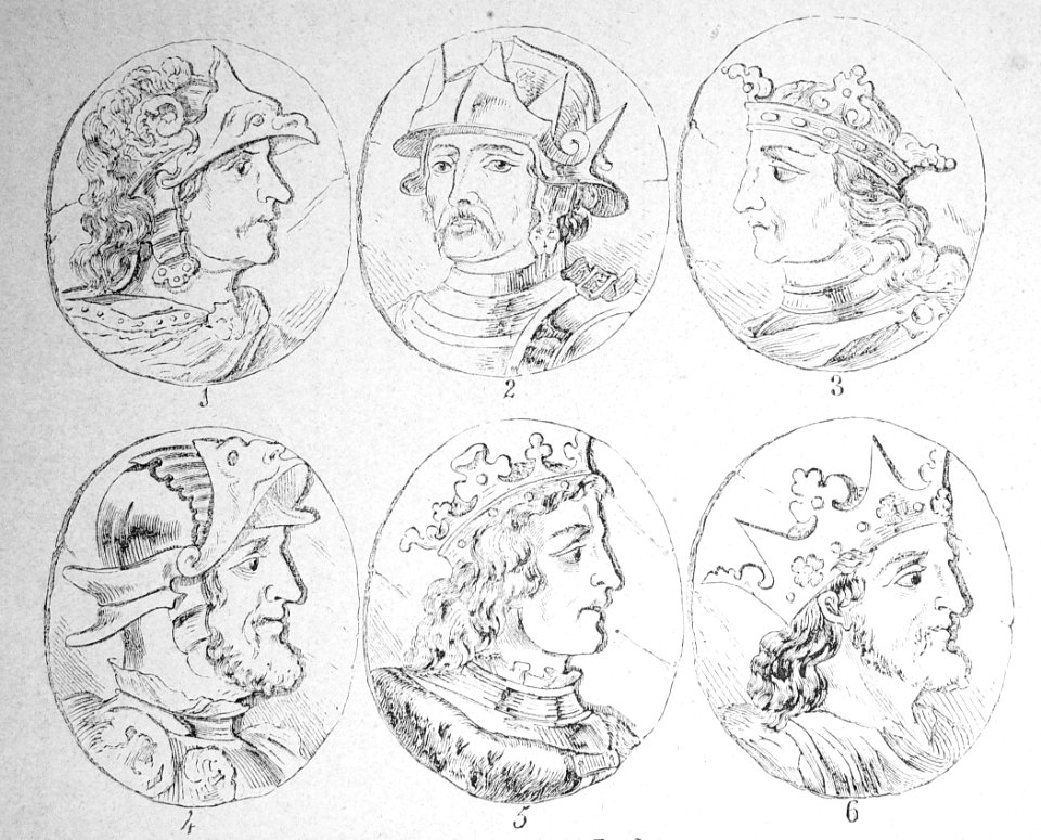 "Nº IX de Reyes de España. 1. Alonso IV 2. Ramiro II 3. Or…