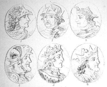"Nº IX de Reyes de España. 1. Alonso IV 2. Ramiro II 3. Or…