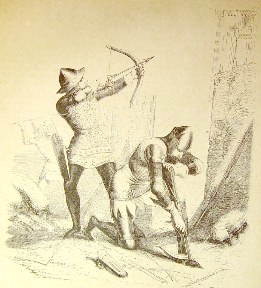 "Sitio de Gibraltar y arqueros de 1350".