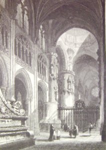 "Monumentos Góticos. Vista interior de la Catedral de Burg…. Free illustration for personal and commercial use.