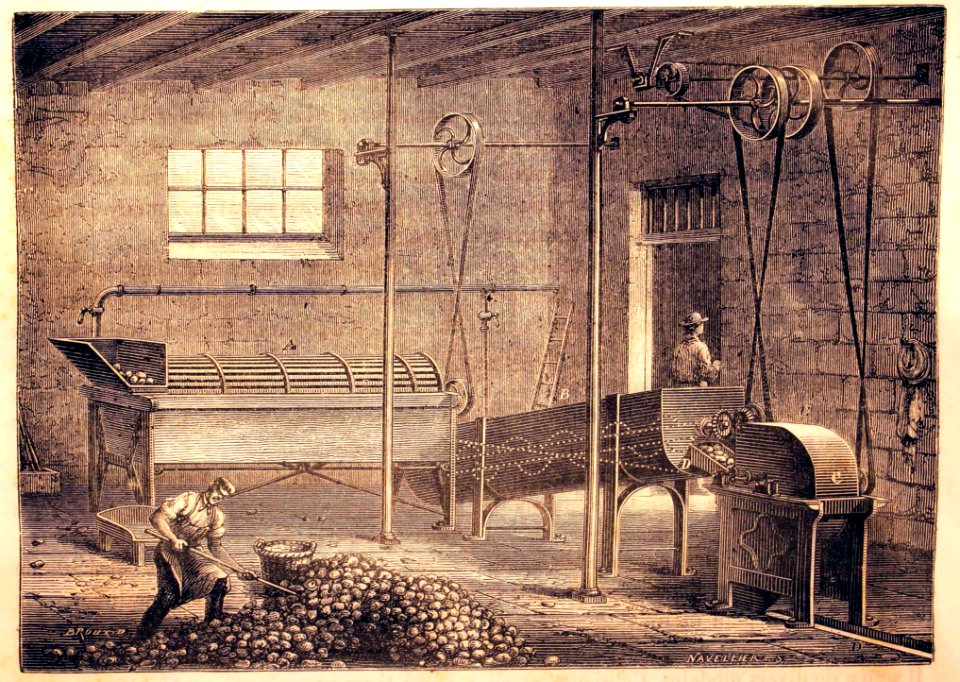 "Laveur mécanique des pommes de terre", suivi de l'epierre…