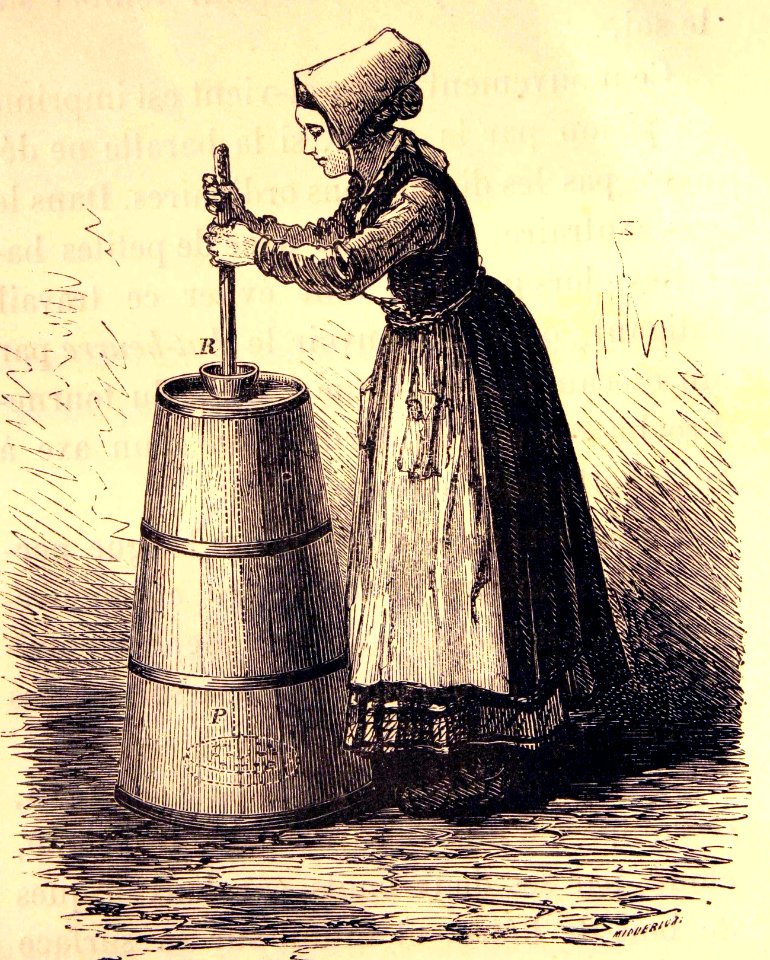 "Baratte à piston".