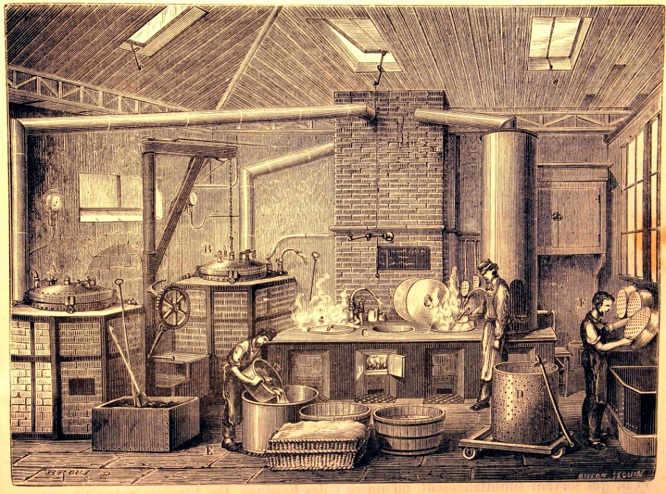 "Laboratoire pour la cuisson des conserves alimentaires".